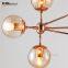 Rima Lighting Новая модель внутреннего потолочного фэнси пандантного светильника розового золота с стеклянной шаром