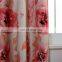 Wholesale Decorative Custom printed faux linen blackout curtain with grommets