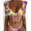 Off Shoulder Print Ruffle Bikini 2019 Sexy Swimwear Women Swimsuit Brazilian Bikini Set Thong Bathing Suit maillot de bain femme
