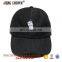 High quality design your own black denim dad hat , washed denim cap