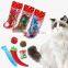 HQP-WJ116 HongQiang Pet Products Christmas set PE socks shape packaging Christmas color