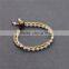 Purple woven stone beaded bracelet handcuff XE09-0241