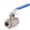 Stainless steel 1/4" 3/8" 1/2" 2pc Female ball valves 1000WOG