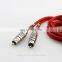 Nickel Plated Connector 2R to 2R RCA Cable OD 3.8mm With Spring Protect