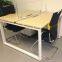 2 person face to face steel frame and wooden top office desk 1200x1200 1400x1400mm