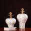 Gold Marbling White Luxury Chinese Jingdezhen Ceramic Vase With Gold Lid For Home Decor
