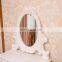 Bedroom white mirror dresser vanity dressing table with stool