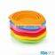 FDA food grade colored collapsible silicone bowl siliocne salad bowl