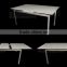 Oupusen modern white temperated glass dining table