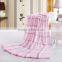 2015 New Products top-selling high quality pink jacquard bamboo fiber terry blanket