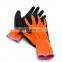 Factory wholesale industrial crinkle latex gloves orange breathable comfortable work latex coated gloves