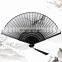 Custom Decorations Single-sided Folding fan bamboo Silk Cloth Lady Fan with Tassels