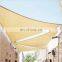 Waterproof UV 20'*20'*20' Beige Triangle Sun Shade Sail Canopy Mesh Fabric Block