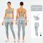 Stripe Fabric Gym Set Women Fitness Clothing Cross Back Bra Yoga Sets Fantastic Workout Leggings