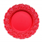 Wedding Reception Charger Plates Set Plastic Beaded Dinner Chargers Flower Spiral Round Red Chargers Banquet Plate