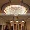 Banquet Hall Crystal Chandelier Large Custom Luxury Hotel Ceiling Round Flush Mount Chandelier
