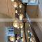 Modern Luxury Staircase Custom Hotel Lobby Hanging Pendant Lamp Long Led Bubble Crystal Ball Chandelier