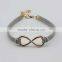 Leather Bangle Bracelet Teen Boys Girls Ladies Mens teen cheap infinity gold leather bracelets