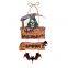 Factory-Supplied Paper Halloween Door Decor - Skeleton & Pumpkin Designs, Party Hanging Supplies