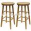 Wood 24-Inch Swivel Bar Stools, Dark Espresso Finish, Set of 2