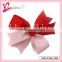 Handmade ribbon bow hair barrette wholesale Valentines day red hair bows korker ribbon clip (QRJ-0025)