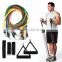11 pcs set pull latex tube rope resistance bands fitness exercise kit gym yoga pilates workout