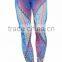 High waist gym compression yoga pants/sublimation printed yoga pants/custom colorful yoga pants