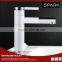 Elegant white chrome brass washing basin faucet