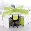 Modern Cheap Office Cubicle Partition Green White X Shape Workstation (SZ-WS911)