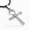 Fashion Men Women's Egypt mysterious symbol Stainless Steel Ankh Pendant Necklace Amulet Gift