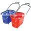 Trade assurance plastic shopping hand basket JS-SBN02, grocery shopping baskets, rolling plastic hand basket