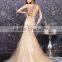 2015 Woman Summer Dress Ellie Saab Sexy Luxurious Mermaid Hi Neck Beaded Sequins Prom Evening Formal Gown Brand Dress TPD238