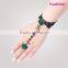 Wholesale Green Bracelet With Ring Emerald Attached