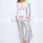Wholesale Long Sleeve Printed Women Cotton Pajama Set