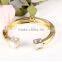 Gold Plating Fashion 2016 Girl Rhinestone Cuff Bangle