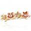 fashionable flower shape alloy enamel crystal hair clip