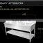 Separated assembly 1.8M lengh commercial hotel stainless steel kitchen sink laundry cabinet with backsplash under shelf