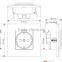 European Standard 86*86 type PC panel and frame Siliver contactor 1 Gang 2 Way wall switch