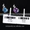 Factory wholesale sale jewellery set 18K gold plated 925 sterling silver precious natural Amethyst Topaz Pendant Necklace