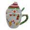 Christmas Ceramic Mug With Special Design and Spoon