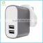 Wholesale Travel AC Adapter 2.4A EU/UK Plug Dual USB Wall Charger