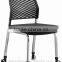 2016 convenience design computer chair with castor, black pp chair,computer chair for desk