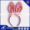 New Design Long Pink Rabbit Ear Children Headband, Wave Point Hair Accessories Headband