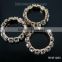 Fashion tie design crystal charms bracelet beads for rhinestone jewelry connector
