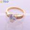 >>>2016 YIWU T&J women fashion European style rings for couples gold plated heart rhinestone crystal finger rings for lady/