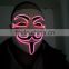 Hot Selling Party EL light Mask / EL WIRE V for Vendetta Mask
