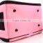 Three size sturdy pink pet carrier foldable design