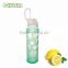 colorful glass water bottle with straw and food grade silicone sleeve