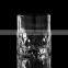 machine pressed embossing round whisky glass cup in 410ml