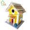 Hanging grey wooden The Little Barn bird house kit